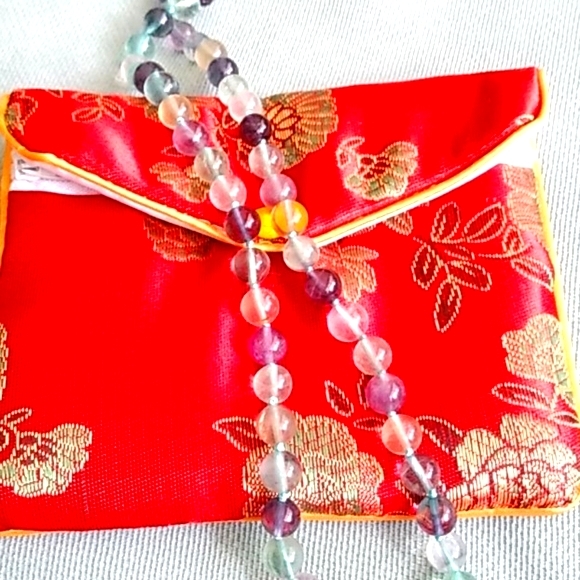 STUNNING MULTI FLUORITE BEAD NECKLACE 💙💜💙💜💙💜 - Picture 5 of 5